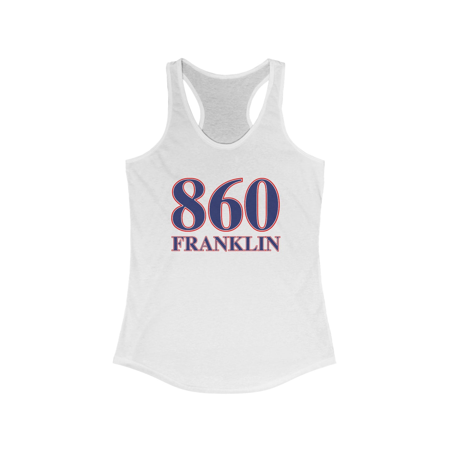 860 Franklin Red White & Blue Women's Ideal Racerback Tank Top