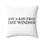 Just a kid from East Windsor Spun Polyester Square Pillow