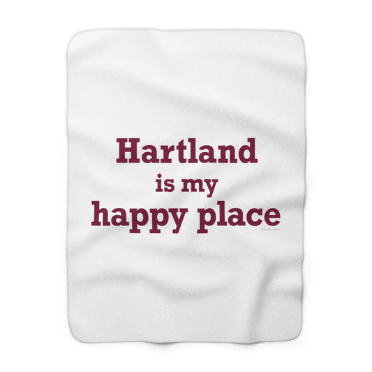 Hartland is My Happy Place Sherpa Fleece Blanket