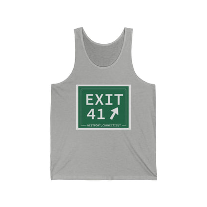 Vintage Exit 41 Merritt Parkway Sign Unisex Jersey Tank Top