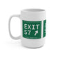 Vintage Exit 57 WCP Sign Mug 15oz