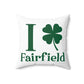 I Clover Fairfield Spun Polyester Square Pillow
