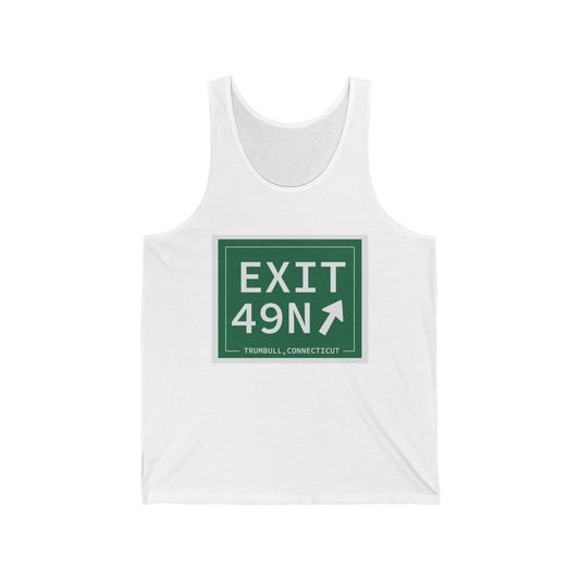 Vintage Exit 49N  Merritt Parkway Sign Unisex Jersey Tank Top