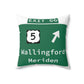 Vintage WCP Exit 66 Sign Spun Polyester Square Pillow