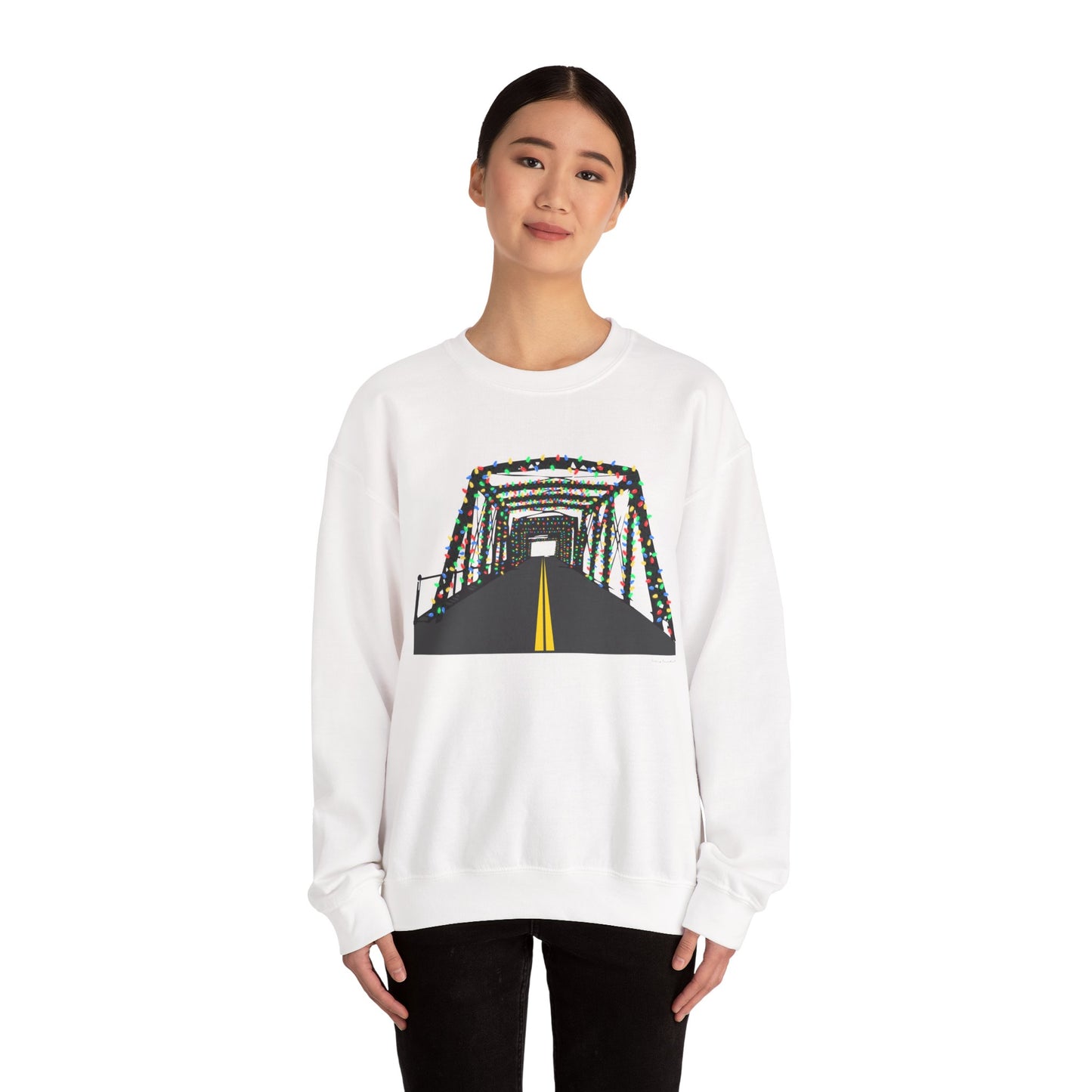Saugatuck Bridge Lights Unisex Heavy Blend™ Crewneck Sweatshirt