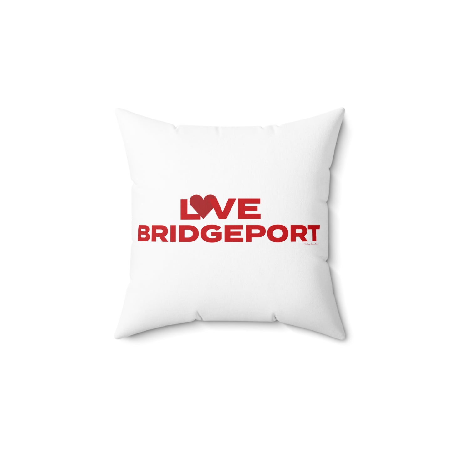 Love Bridgeport Spun Polyester Square Pillow