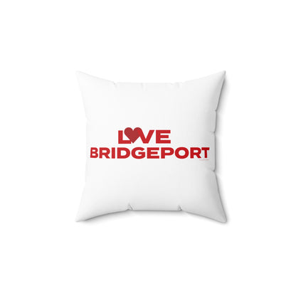 Love Bridgeport Spun Polyester Square Pillow