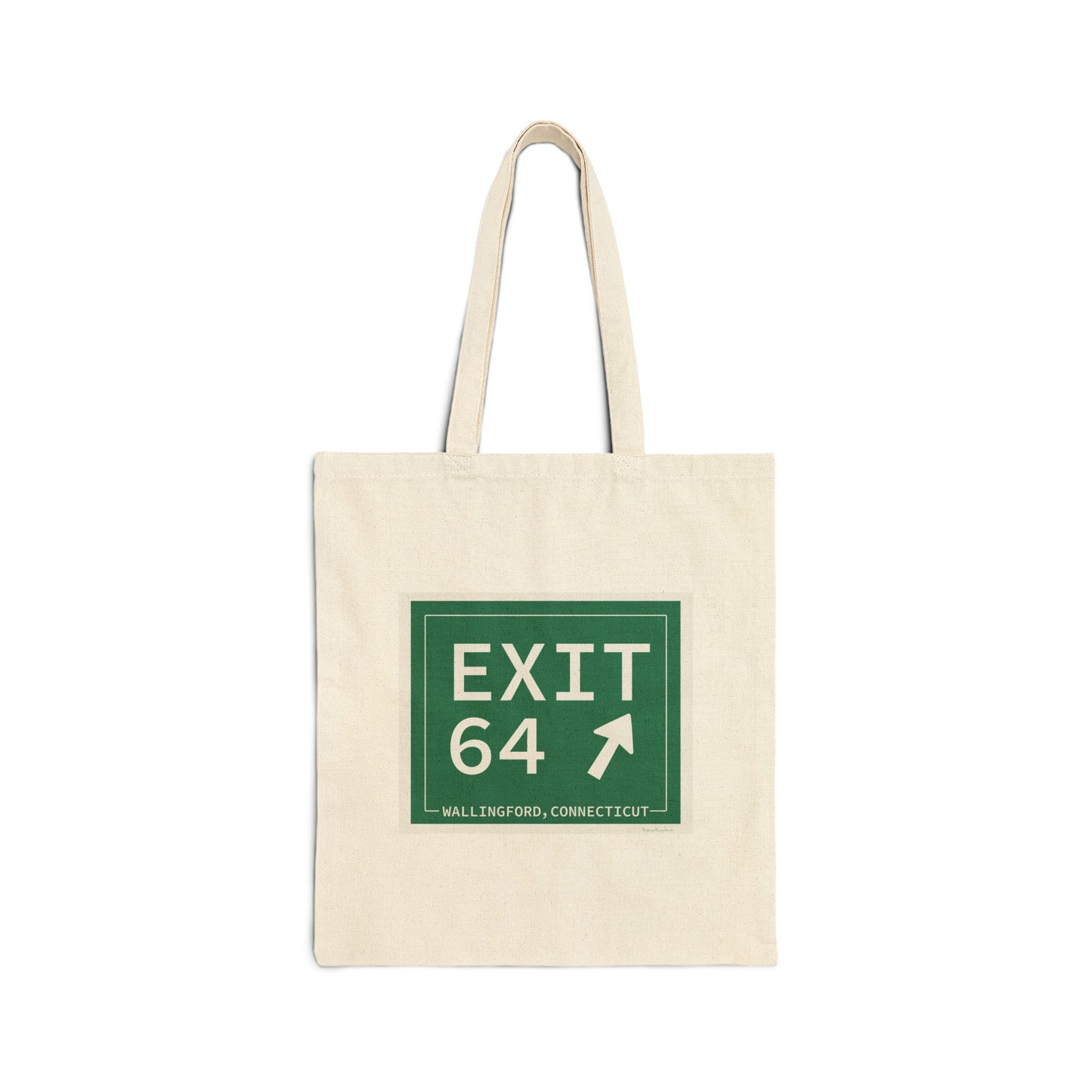 Vintage Exit 64 WCP Sign Cotton Canvas Tote Bag