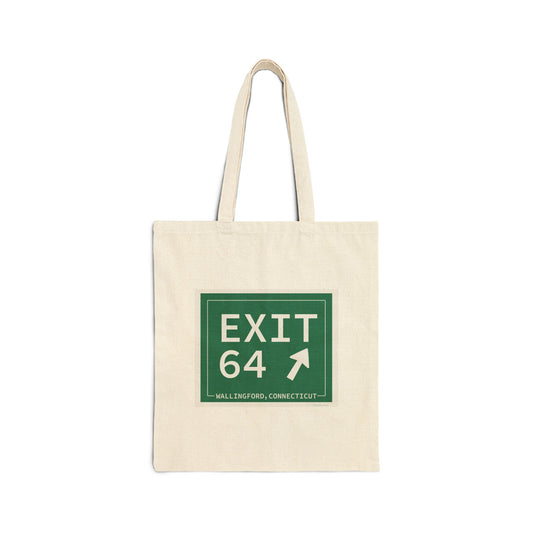 Vintage Exit 64 WCP Sign Cotton Canvas Tote Bag