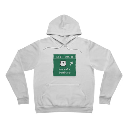 Vintage Merritt Parkway Exit 39 A-B Sign Unisex Sponge Fleece Pullover Hoodie