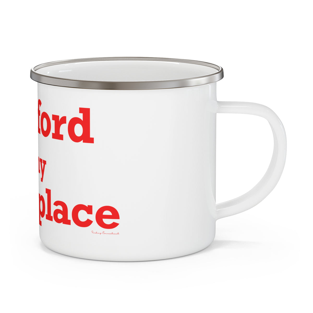 Branford is My Happy Place Enamel Camping Mug