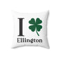 I Clover Ellington Spun Polyester Square Pillow