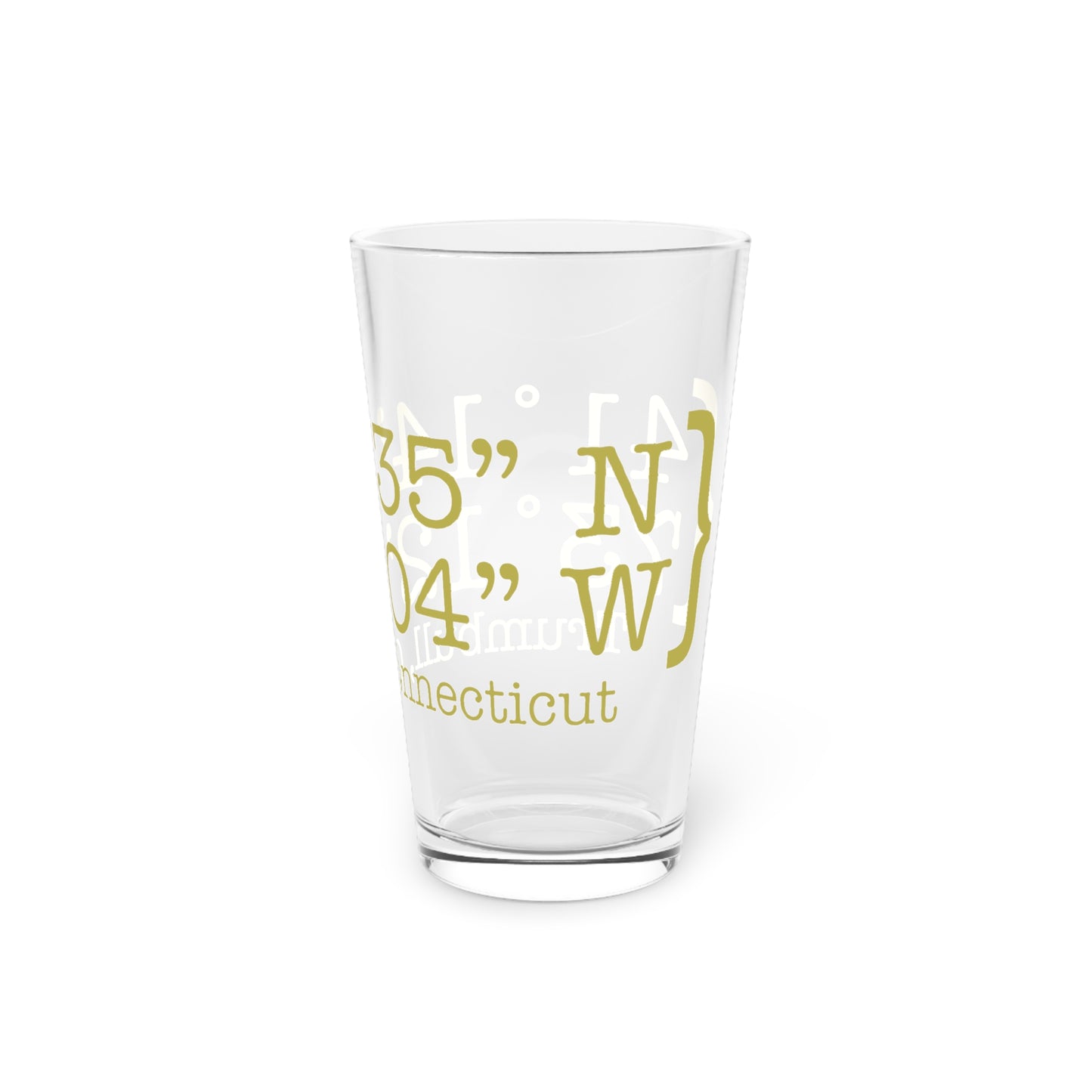 Trumbull Coordinates Pint Glass, 16oz