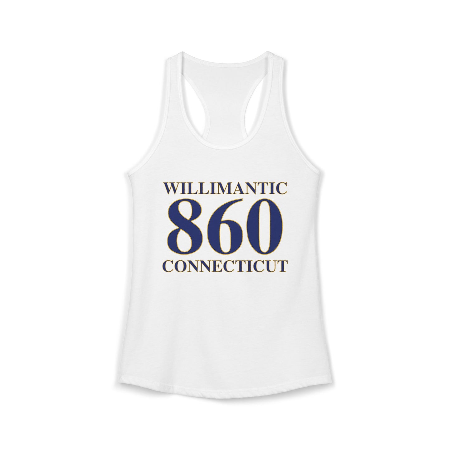 Willimantic 860 Connecticut Women's Ideal Racerback Tank Top
