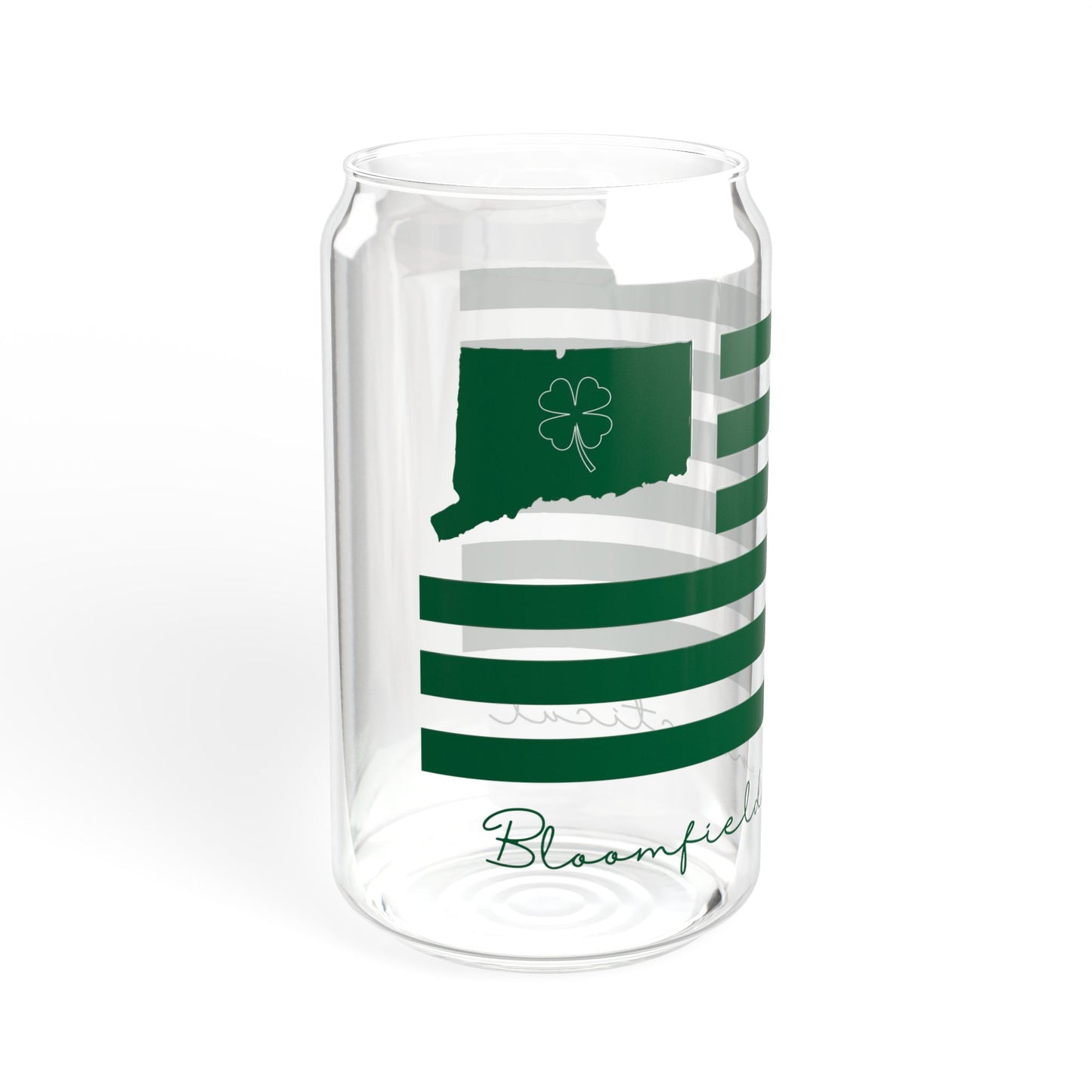 Bloomfield Connecticut St. Patrick’s Day Flag Sipper Glass, 16oz