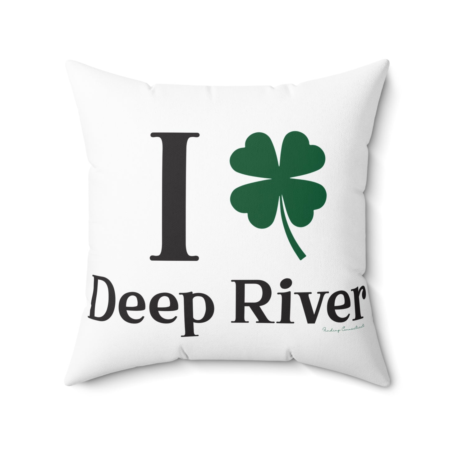 I Clover Deep River Spun Polyester Square Pillow