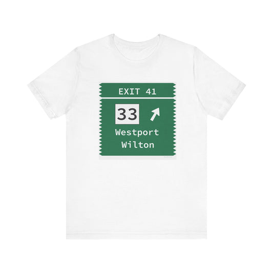 Vintage Merritt Parkway Exit 41 Sign Unisex Jersey Short Sleeve T-Shirt