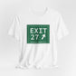 Vintage Exit 27 Merritt Parkway Sign Unisex Jersey Short Sleeve T-Shirt