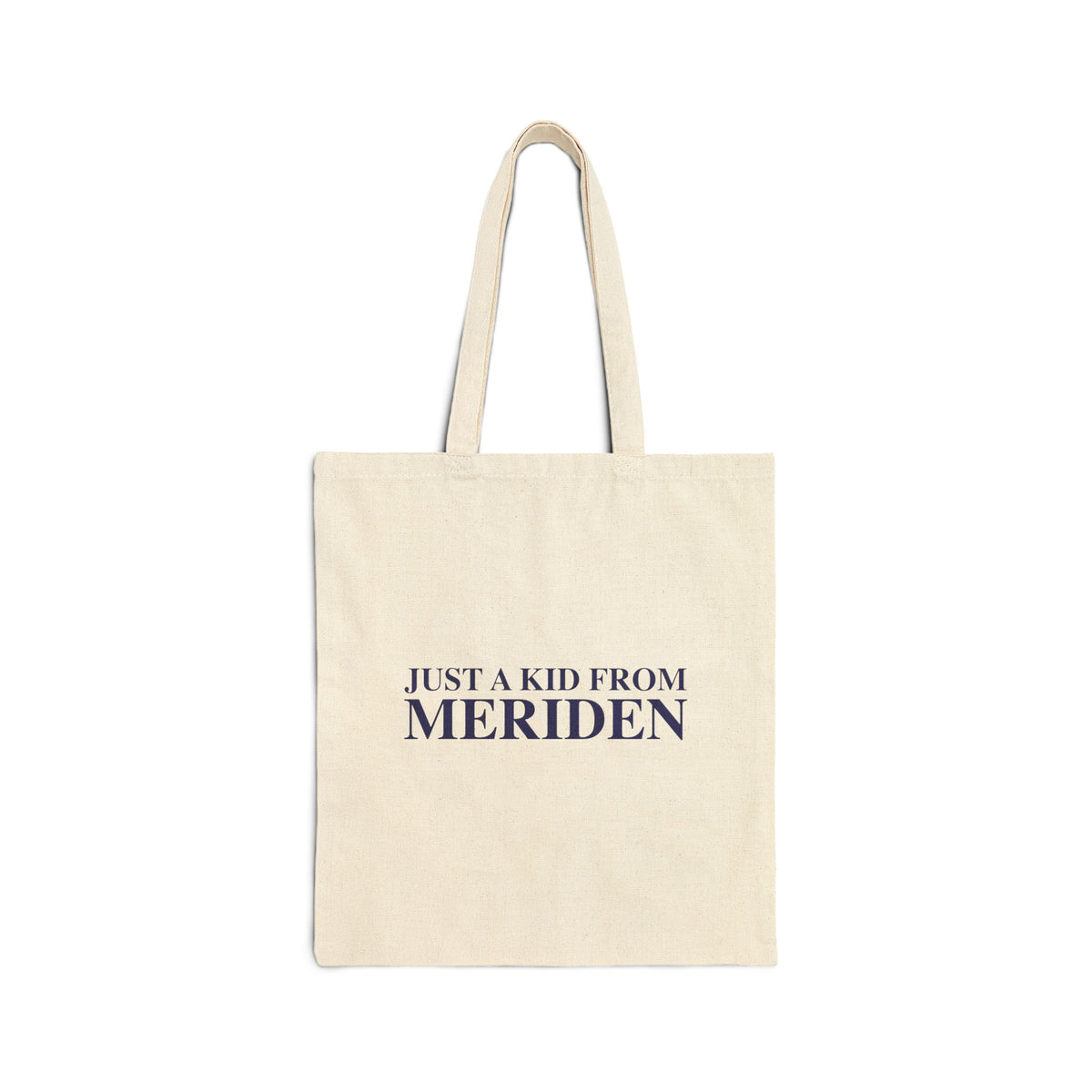 Just a kid from Meriden Cotton Canvas Tote Bag
