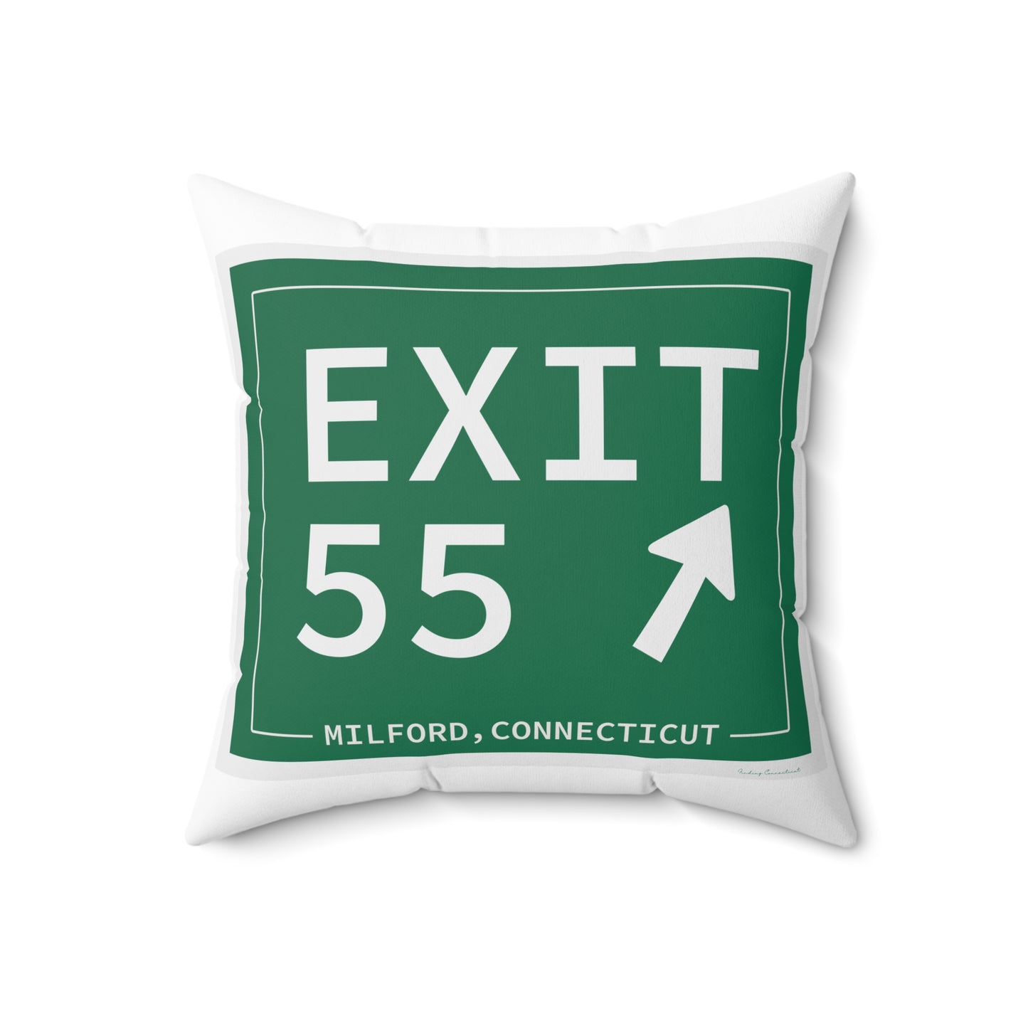 Vintage Exit 55 WCP Sign Spun Polyester Square Pillow