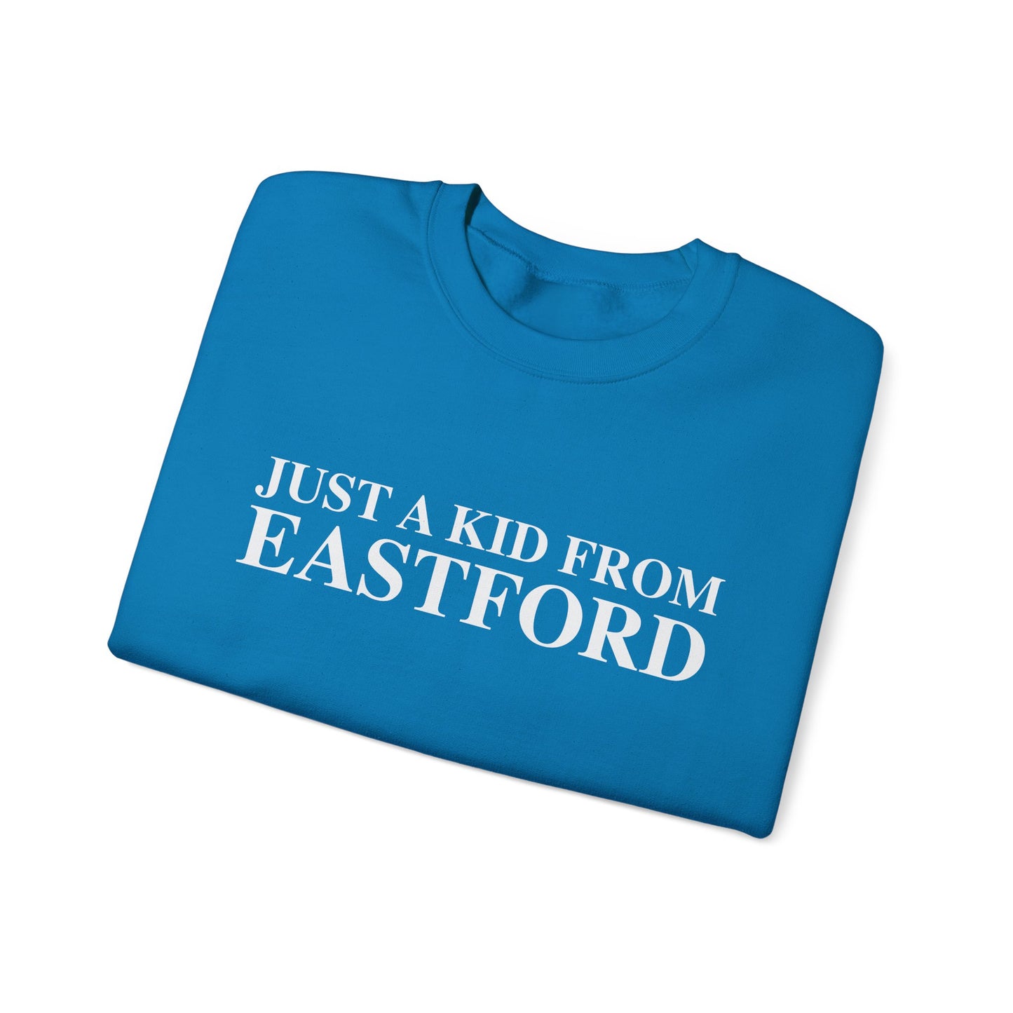 Just a kid from Eastford Unisex Heavy Blend™ Crewneck Sweatshirt