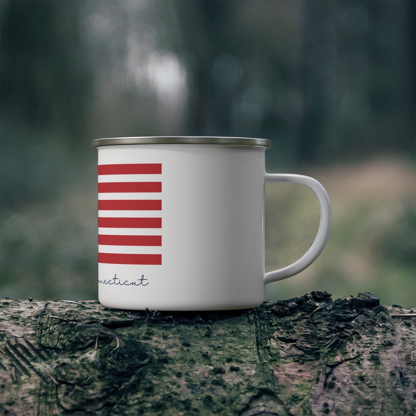 Ridgefield Connecticut Flag Enamel Camping Mug