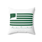 Meriden Connecticut St. Patrick’s Day Flag Spun Polyester Square Pillow