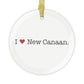 I Heart New Canaan. Glass Ornaments