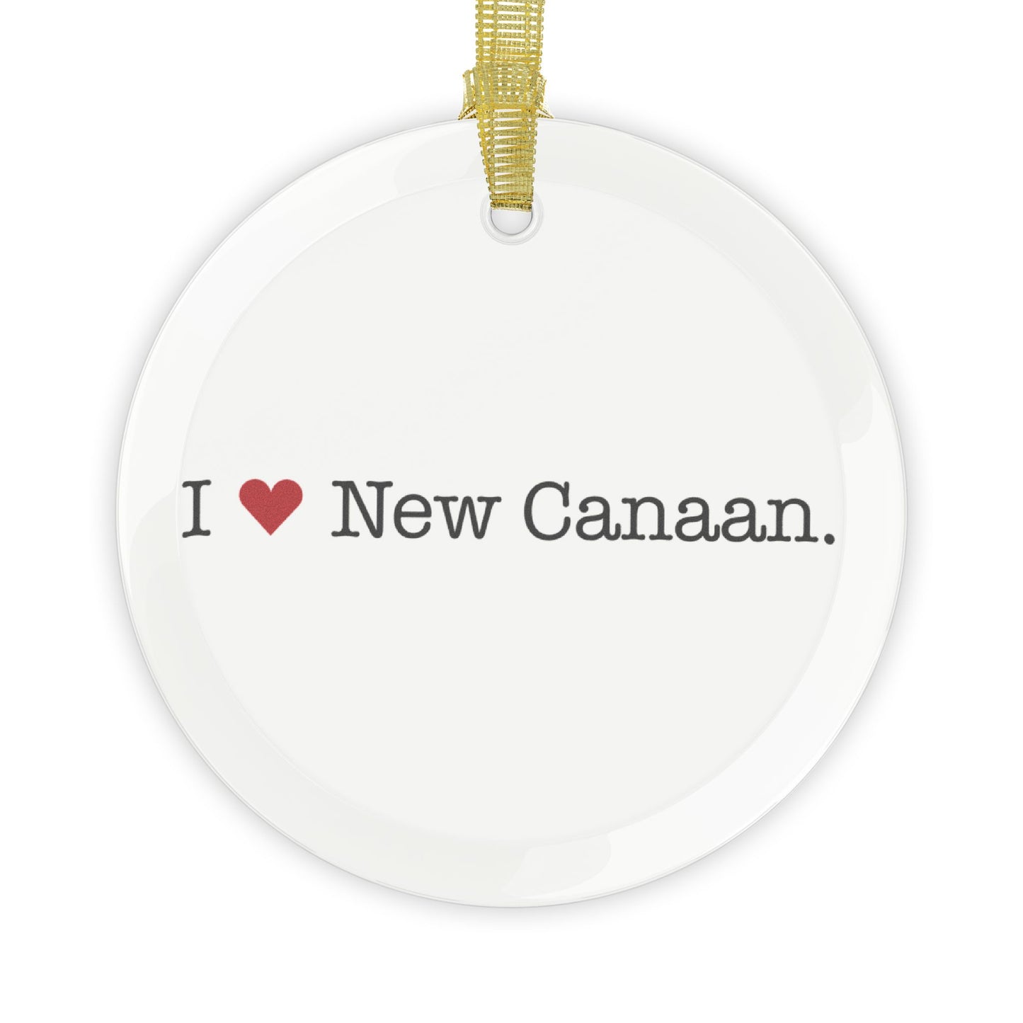 I Heart New Canaan. Glass Ornaments