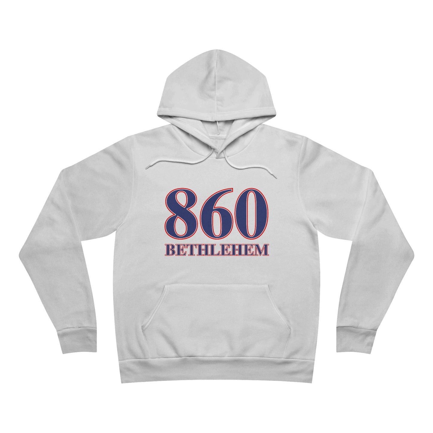 860 Bethlehem Red White & Blue Unisex Sponge Fleece Pullover Hoodie