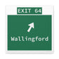 Vintage WCP Exit 64 Sign Matte Canvas, Stretched, 1.25"