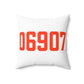 06907 Stamford Connecticut Zip Code Spun Polyester Square Pillow