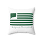 Guilford Connecticut St. Patrick’s Day Flag Spun Polyester Square Pillow