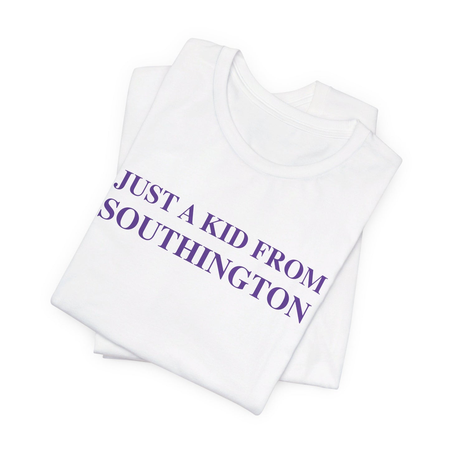 Just a kid from Southington Unisex Jersey Short Sleeve Tee