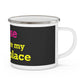 Goose Shows Are My Happy Place - Yellow & Pink Enamel Camping Mug