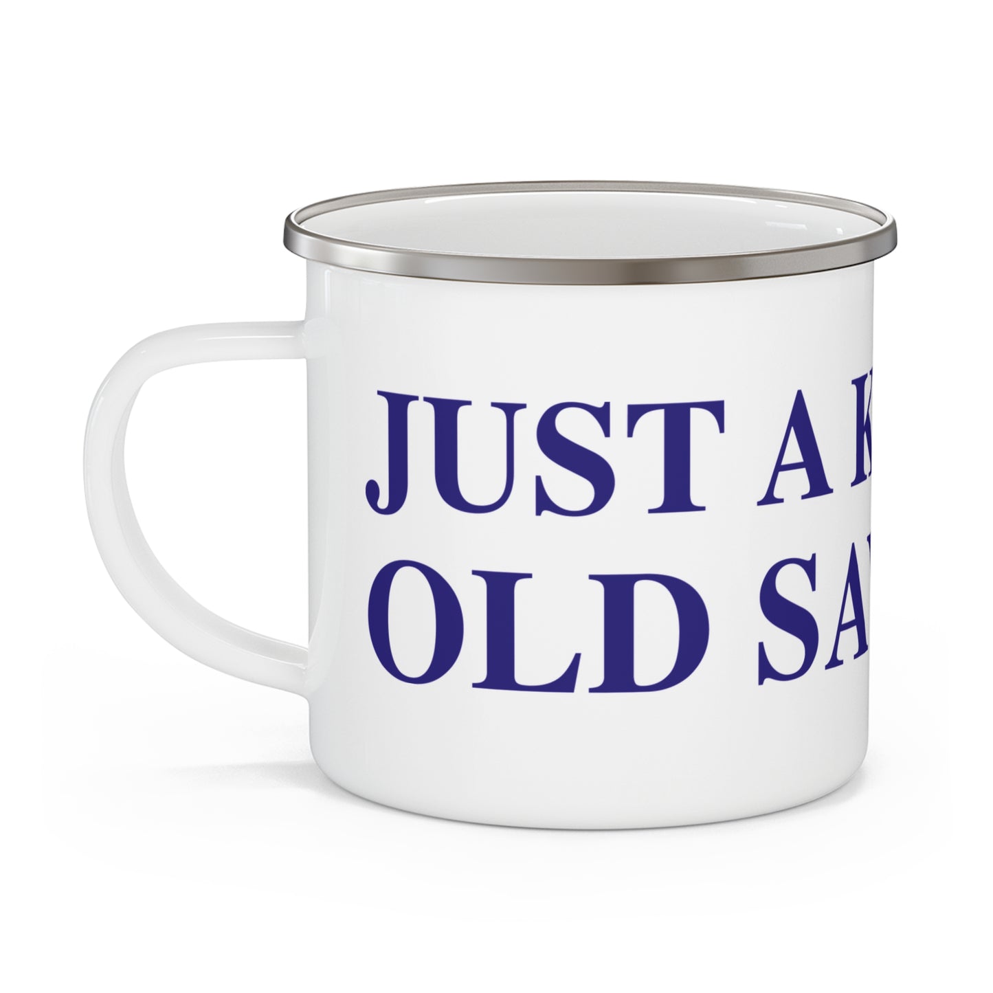 Just a kid from Old Saybrook Enamel Camping Mug