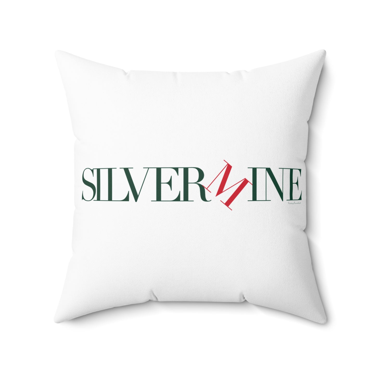41 Tilt Silvermine Spun Polyester Square Pillow