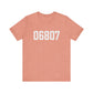 06807 - Greenwich CT Zip Code Unisex Jersey Short Sleeve T-Shirt
