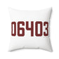 06403 Beacon Falls Connecticut Zip Code Polyester Square Pillow
