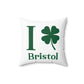 I Clover Bristol Spun Polyester Square Pillow