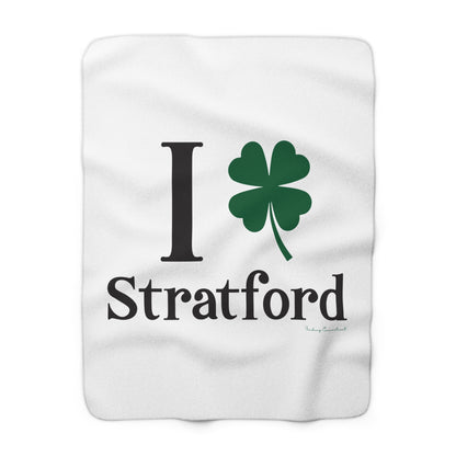 I Clover Stratford Sherpa Fleece Blanket