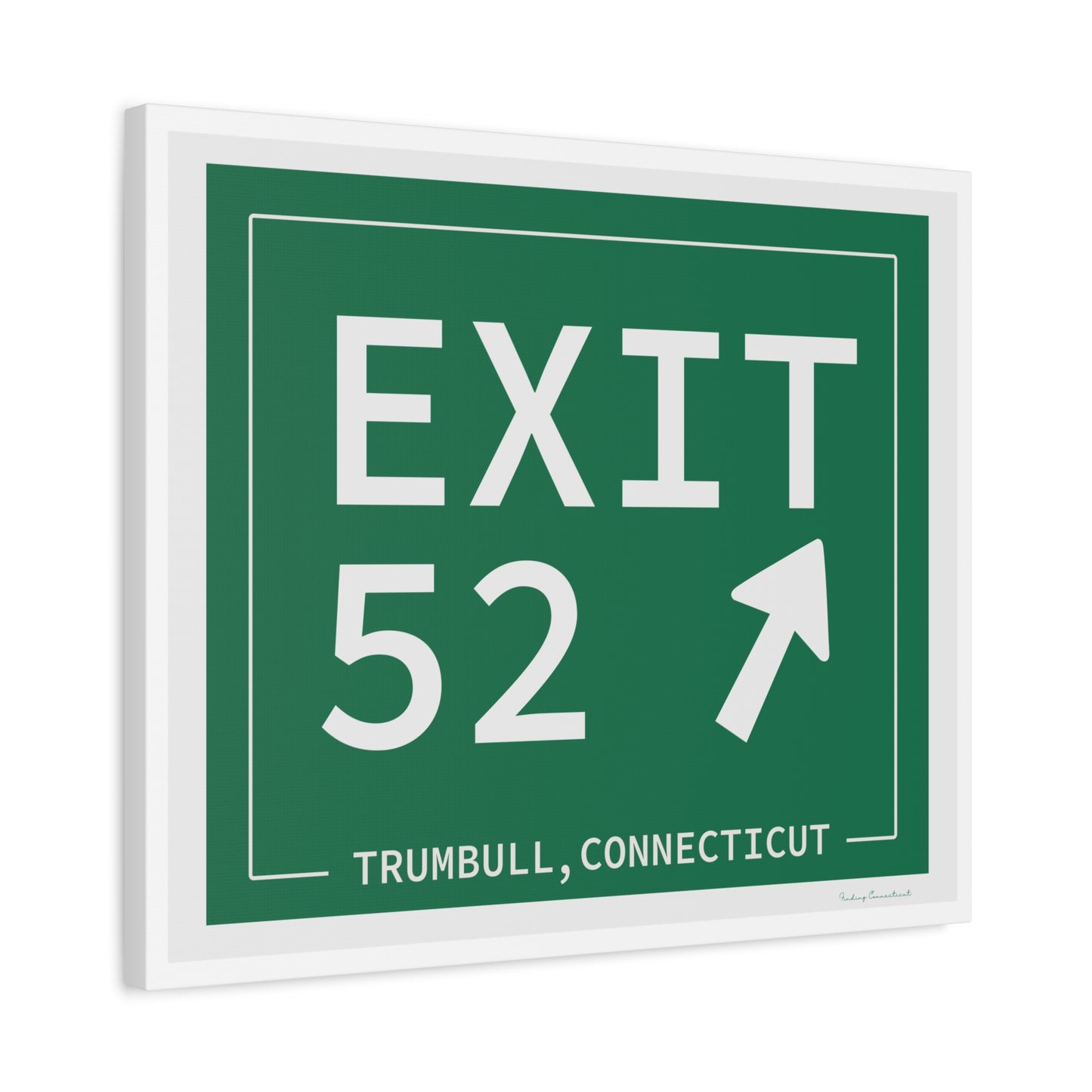 Vintage Exit 52  Merritt Parkway Sign Matte Canvas, Stretched, 1.25"