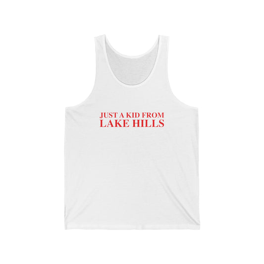 Just a kid from Lake Hills Unisex Jersey Tank Top
