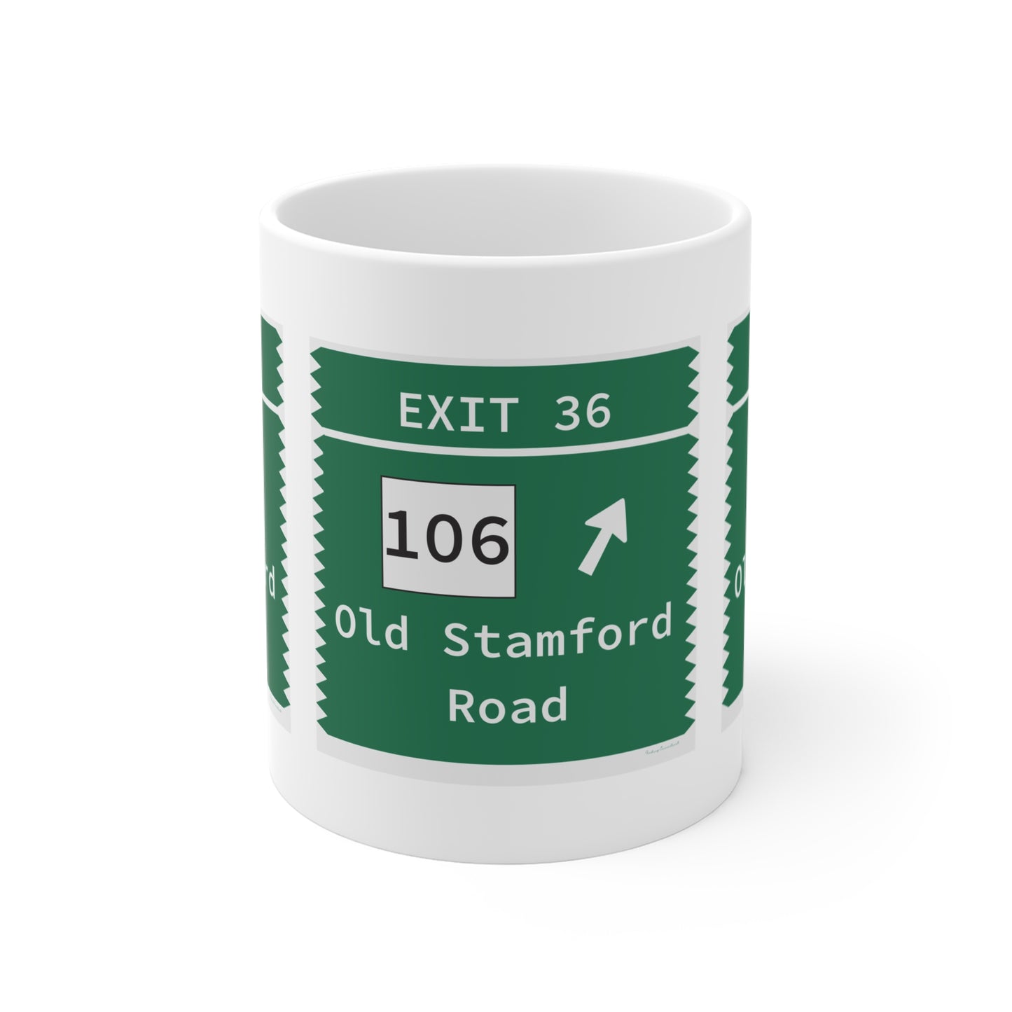 Vintage Merritt Parkway Exit 36 Sign Mug 11oz