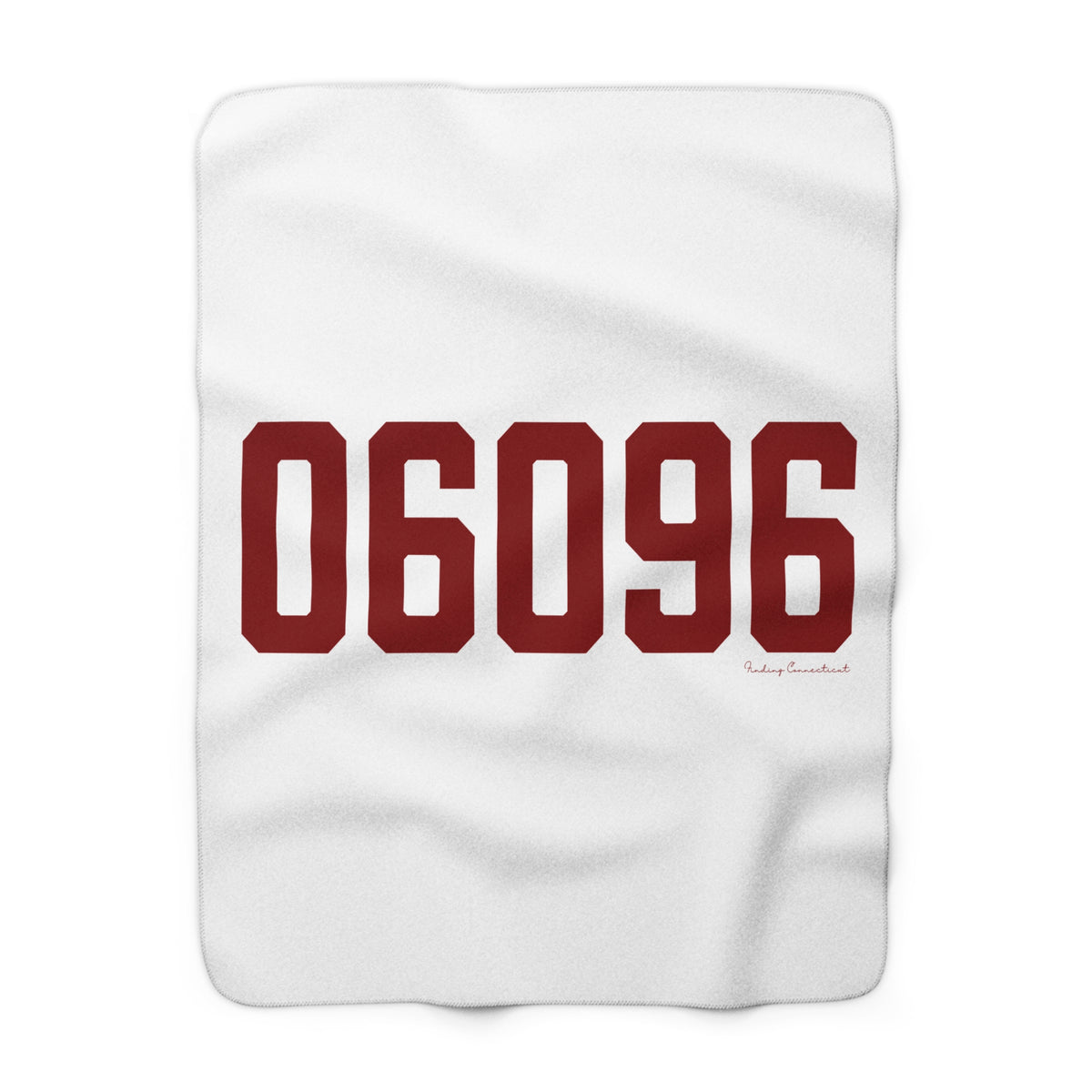06096 Windsor Locks  Connecticut Zip Code Sherpa Fleece Blanket