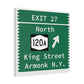 Vintage Merritt Parkway Exit 27 Sign Matte Canvas, Stretched, 1.25"