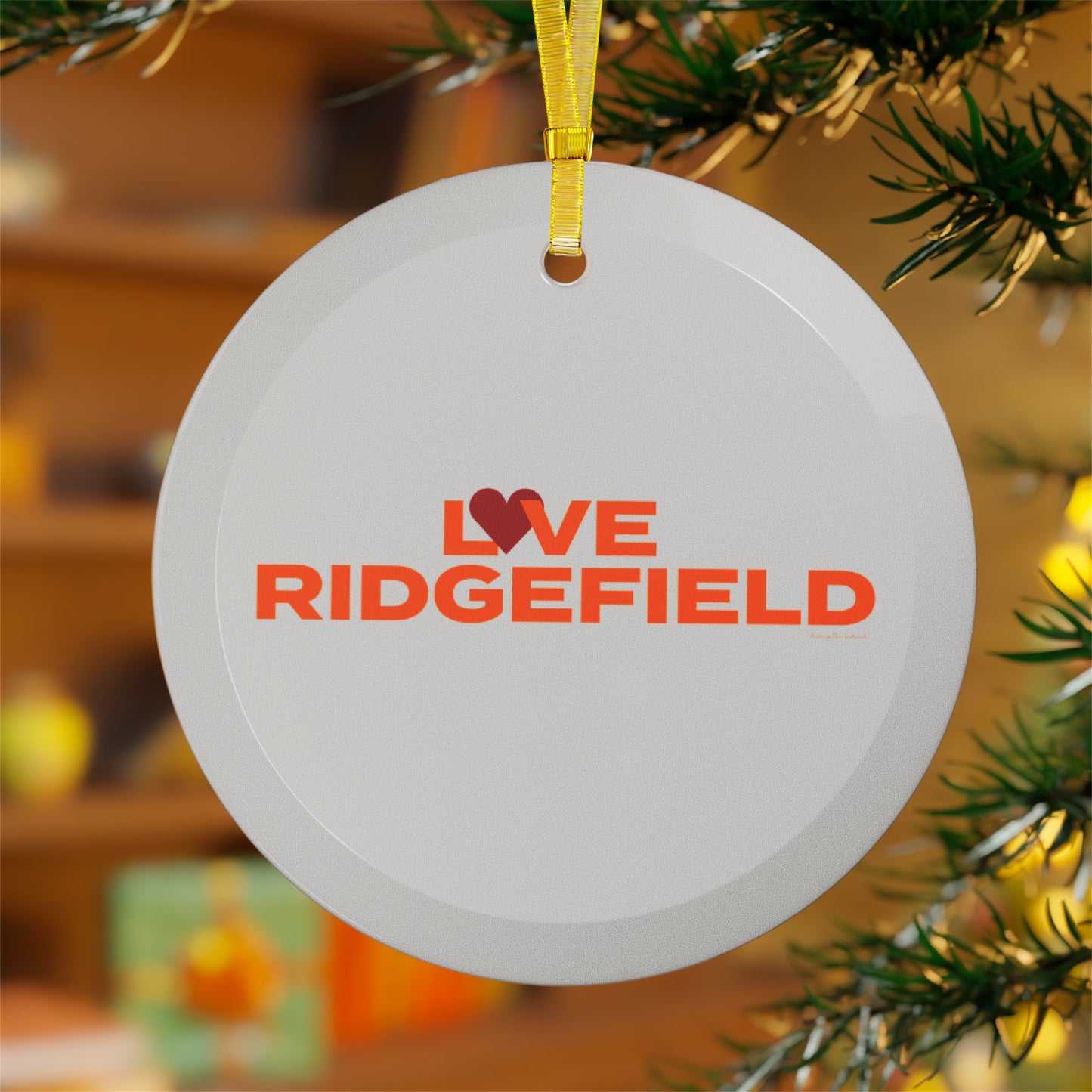 Love Ridgefield Glass Ornaments