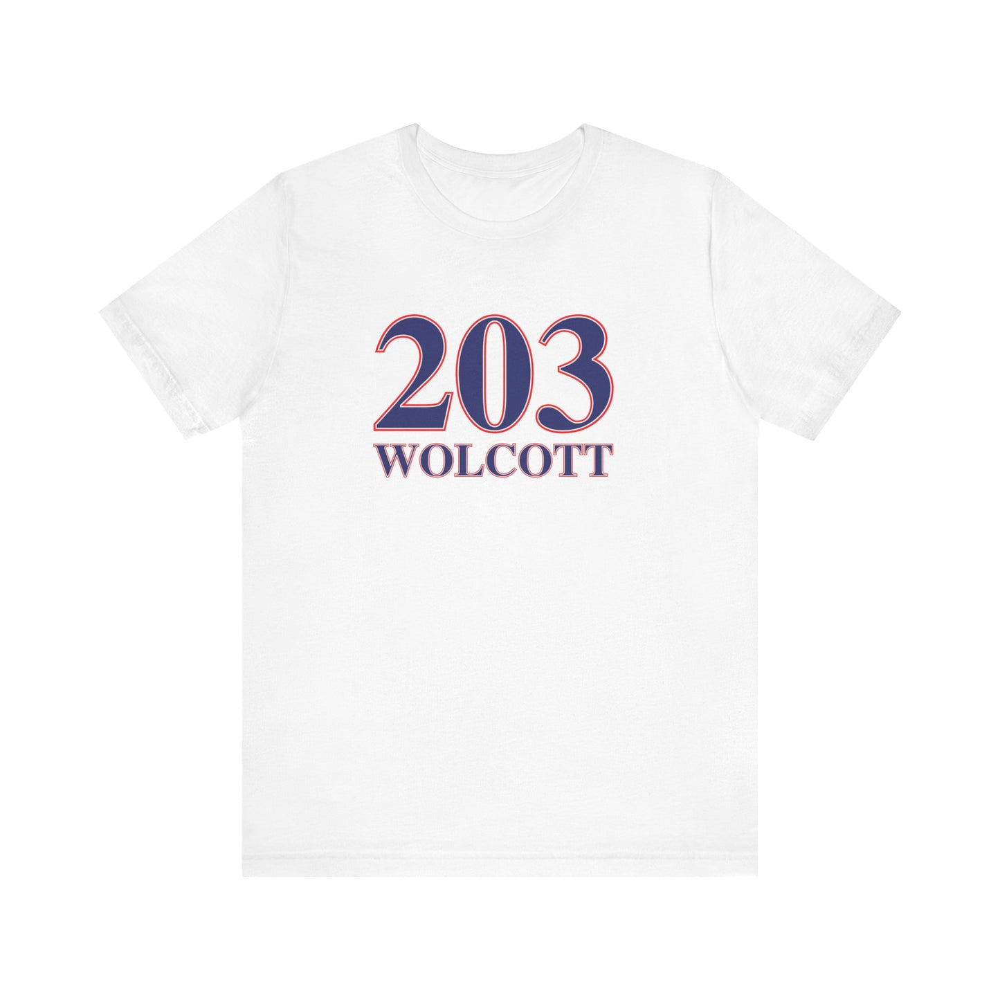 203 Wolcott Red White & Blue Unisex Jersey Short Sleeve T-Shirt