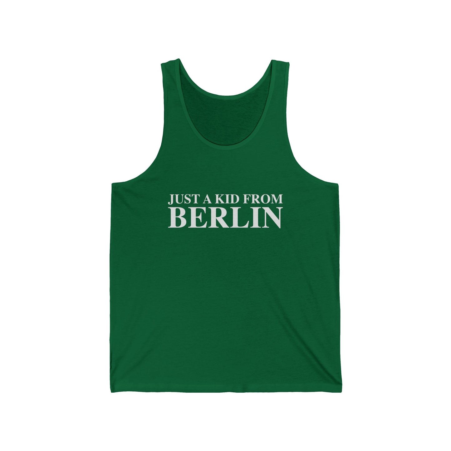 Just a kid from Berlin Unisex Jersey Tank Top