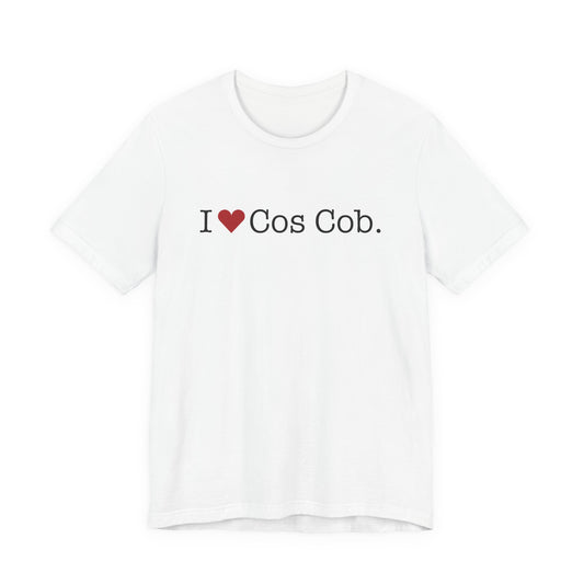 I Heart Cos Cob. Unisex Jersey Short Sleeve T-Shirt